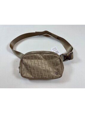 NWT Lululemon Everywhere Belt Bag L Monogram Jacquard Tan Adjustable Crossbody